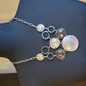 Y2KSteinmark Silver Plated Necklace with Silver and Pewter Plating Metal/Casting